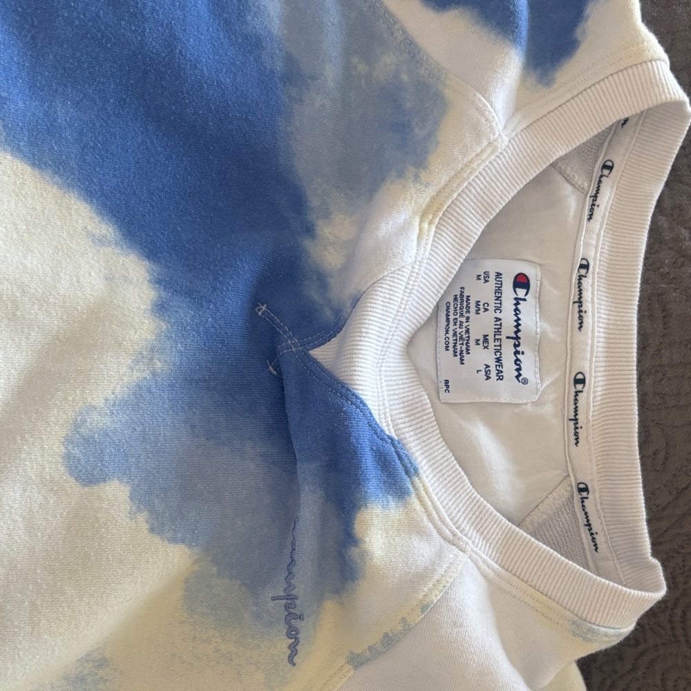 Champion Sky Blue and Cream Sweatshirt